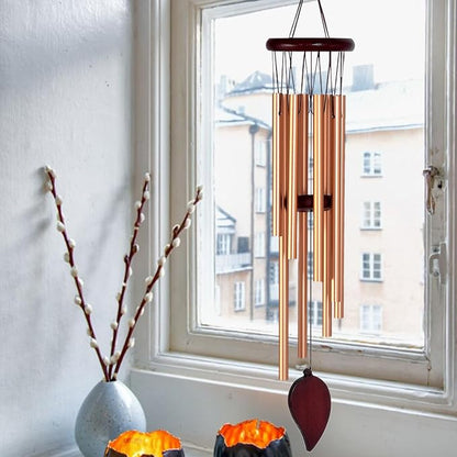 Wind Chimes for Outside Windchimes Outdoors Clearance Outdoor Wind Chimes Zen Garden House Decor Outdoors Garden Decor Sympathy Souvenir for Loss of Loved One (Rose Gold)
