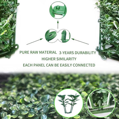 NETAP Grass Wall Panels Backdrop, 20"x 20"(6Pcs) Faux Boxwood Panels for Outdoor Indoor Green Wall Decor, Party Wedding Garden Fence Decorations