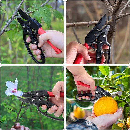 Premium pruning shears for gardening, Work 3 times easier, Pruners heady duty, Sharp garden clippers cuting florist flower, hedge, herb, rose, Indoor live plants, Arthritis weak hand snips