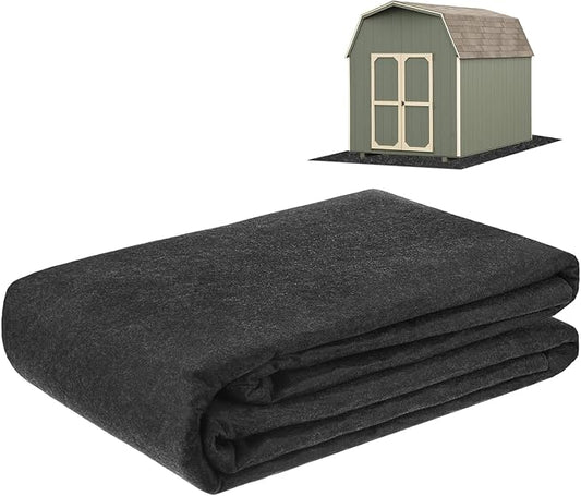 M METERXITY 3 mm Thickened Outdoor Storage Shed Mat, 2.6x18 ft Waterproof Shed Flooring Mat for Patio Furniture Floor Protecting from Wear/Liquid/Dust/Oil, Non-Slip Felt Rubber Rug Pad [Grey]