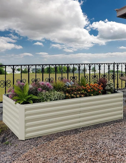 Garvee 2PCS 8x4x2ft Galvanized Raised Garden Bed Outdoor,Rust-Resistant Raised Garden Beds for Gardening, Easy Assembly Outdoor Garden Box & Planters