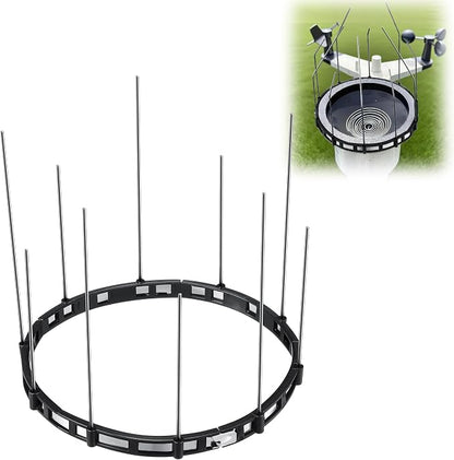 Bird Spikes Compatible with Ambient Weather WS-2902 & WS-2000, Adjustable Weather Station Bird Spike Kit with Stainless Steel Locking Ties and Wires for Gauge Rain Funnel Protection