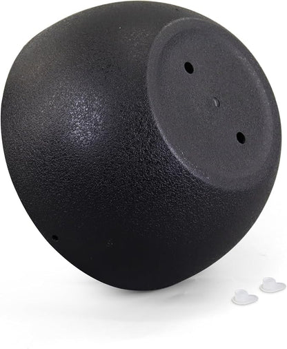Meowell 8 inch Small Hanging Planters Plant Pots for Indoor Outdoor Plants, 2 Pack Hanging Flower Pots with Drainage Holes and Chain for Garden Porch, Plastic Hanging Baskets for House Plants, Black