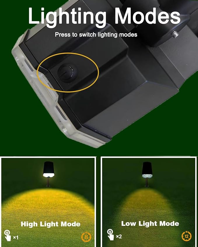 6 Pack Solar Spot Lights Outdoor Waterproof, 20 LEDs Bright Landscape Spotlights Dusk to Dawn, Warm White Adjustable Uplights for Yard Tree House Garden Wall Pathway, IP65