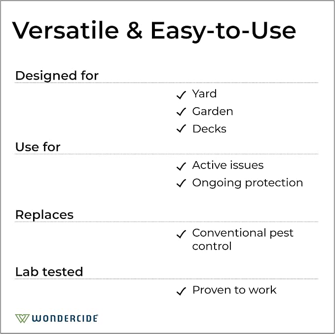 Wondercide - Outdoor Pest Control Spray with Natural Essential Oils - Mosquito, Ant, Flea, Tick, Insect Repellent, Treatment, Killer - Safe Around Pets Kids 32 oz