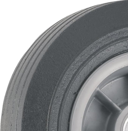 Titan 8 Inch Overall Diameter Flat Proof Replacement Wheel 300 lb Load Capacity, Gray/Black
