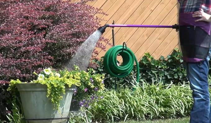 DRAMM 50032 Watering and Tool Set in Green Includes 16-Inch Touch 'N Flow Pro Rain Wand, 9-Pattern Revolver Spray Gun, and Compact Shear, Orange
