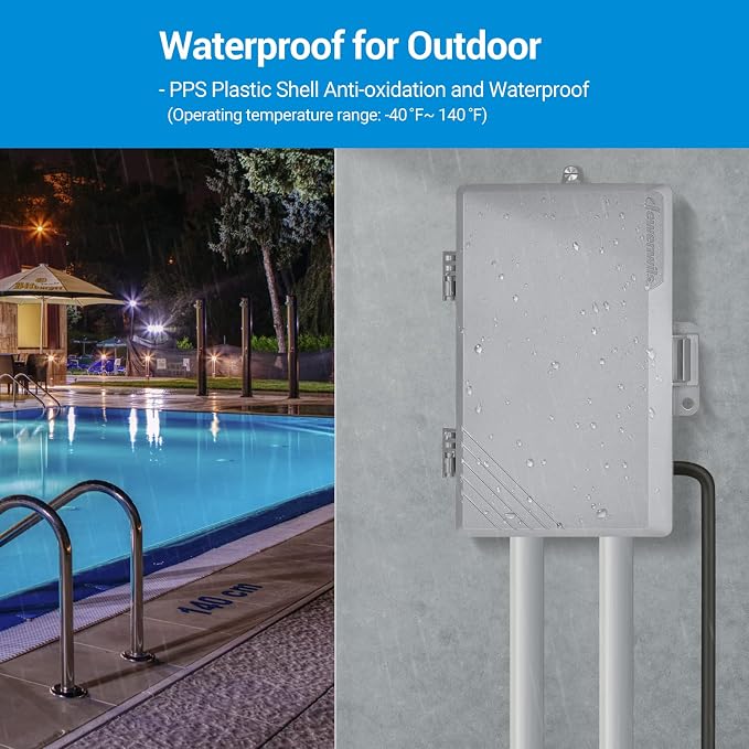 DEWENWILS Pool Pump Timer, Mechanical Timer Box Outdoor, Heavy Duty 2HP 40A 120-277 VAC, 24-Hour Programmable ON/Off Timeable Switch for Water Heater, Pool Pump, ETL Listed | 24-Hour Programmable ON/Off Timeable Switch, Heavy Duty, Works for Water Heat...