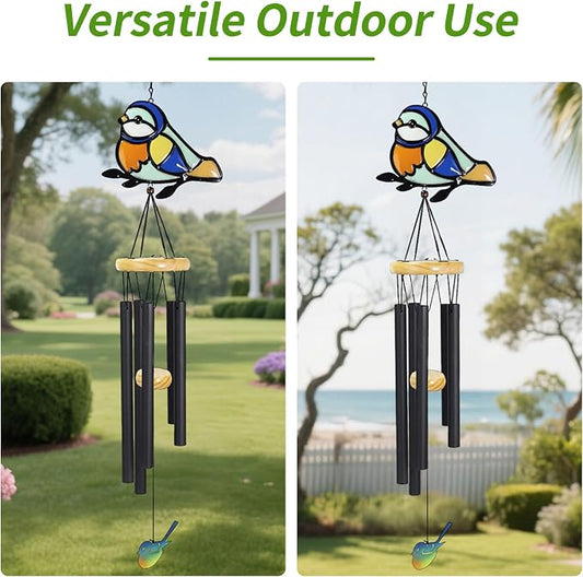Wind Chimes for Outside Metal Aluminum 41.7" Inches Wind Chime with Brid Outdoor Decor Large Unique Chimes for Outside Festivals/Birthday for Mom Dad Grandma Home Garden Patio Decor