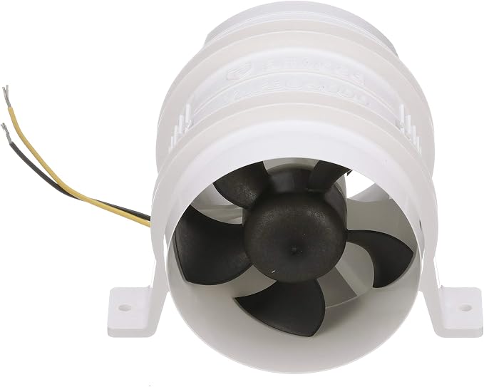 Attwood Turbo 4000 In-Line Bilge Blower 4 Inch 12V | High-output airflow supports efficient bilge ventilation and safety