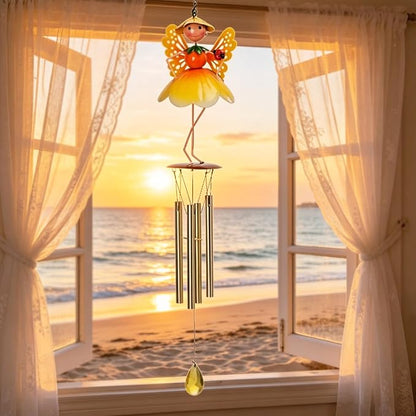 MUMTOP Butterfly Wind Chimes for Outside, Metal Deep Tone Memorial Sympathy Wind Chime Fairy Windchimes for Patio, Outdoor,Garden,Yard,Window,Home Decor or Gifts for Women