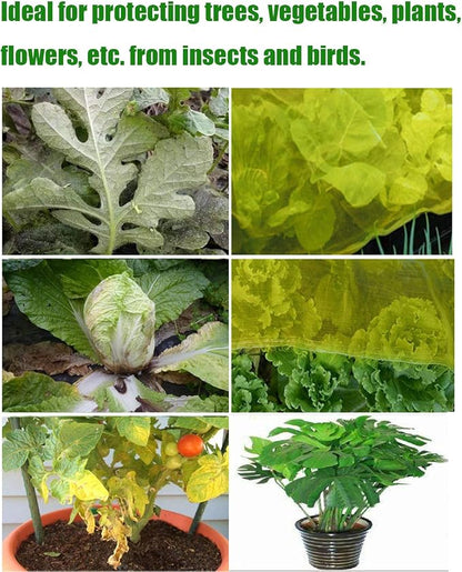 Plant Cover Bags, 4.6X 3.4 Feet Reusable Thicken Encrypted Garden Netting Mesh with Drawstring, Fruit Tree Plant Protect Netting, Plant Cover for Pest, Insect Bird Barrier Netting (2 Pcs)