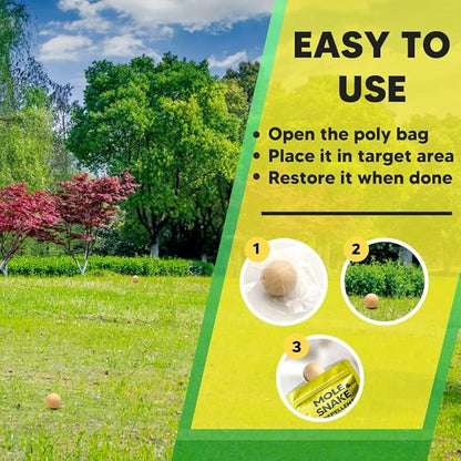 Mole and Snake Repellent for Lawns, Mole Deterrent for Yards, Gopher Repellent, Vole & Groundhog Repellent Outdoor, Armadillo Repellent for Garden, Covers 120 Sq Ft, 8 Packs
