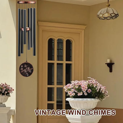 Wind Chimes for Outside, Vintage Butterfly Deep Tone Wind Chime Outdoor Clearance, Patio Porch Balcony Decoration, Garden Decor Birthday Gifts for Women Mom Grandma (34" Butterfly)
