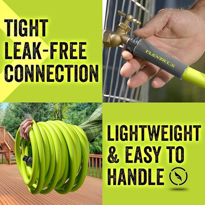Flexzilla Garden Hose 5/8 in. x 75 ft., Lightweight All-Weather Water Hose, Durable and Flexible, Leak-Free Connections