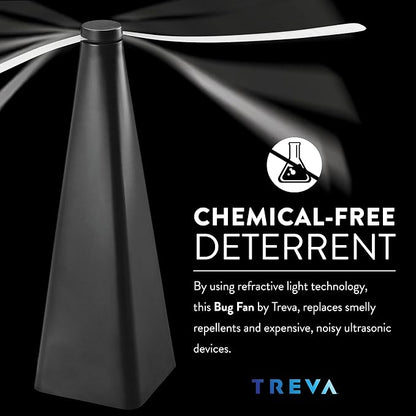 Treva Bug Fan Fly Deterrent with Holographic Blades 4-Pack Black | Yes