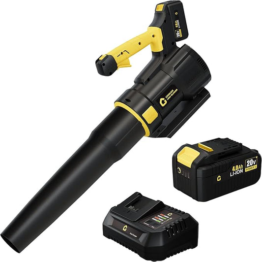 GarveeTech Electric Leaf Blower, 650CFM & 200MPH | Cordless Leaf Blower with 4.0Ah Battery, Lightweight Battery Blowers for Lawn, Patio, Yard, Garden, Outdoor