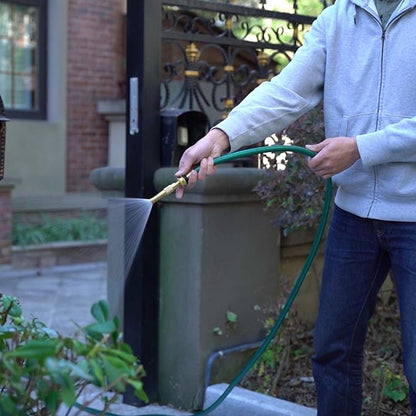 Lightweight Flexible PVC Garden Hose - 20FT Leakproof Water Hoses with Shut Off Valve and 3/4 Inch GHT Fittings for Small Yard and Outdoor Cleaning