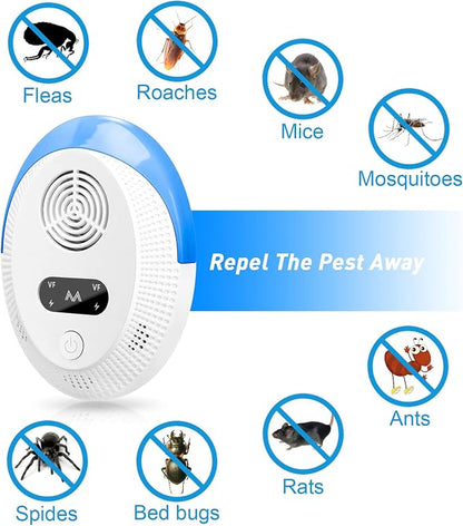 2026 Upgraded Mouse Repellent, Ultrasonic Pest Repeller, Home Indoor Pest Repellent for Insect, Roach, Spider, Ant, Bug, Rodent, Mouse, Bugs, Mosquito, Mice, 6 Packs
