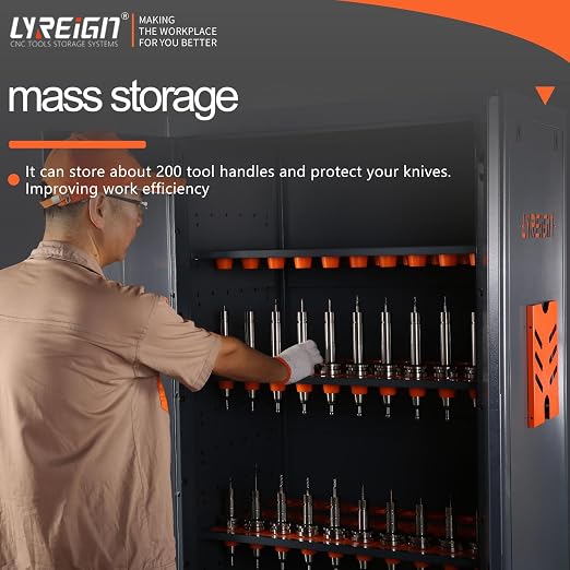 CAT/BT40 Large Capacity CNC Tool Storage Cabinet, CNC Tool Holder Vertical Drawer Cabinet for Warehouse Workshop Factory Garage Machining Centers