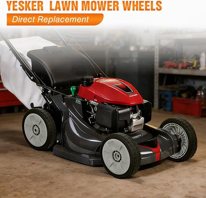 Yesker Lawn Mower Drive Wheels Replacement 8 Inch 42710-VE2-M02ZE Assembly, Honda Lawnmower Rear Wheels Compatible with HRB215 HRB216 HRB217 and More Similar for Self-Propelled Walk-Behind, 2-Pack