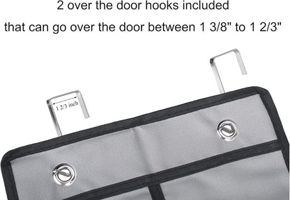 Shoe Organizer Over the Door 12 Pockets Shoe storage for Bedroom Door Hanging Shoe Rack Bathroom Closet Storage (Gray-2 Pack)