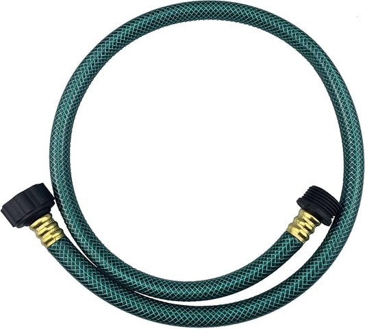 Darnassus PVC Garden Hose 1/2 Inch, 3 FT Flexible Water Hose Green with Male and Female Plastic Fittings - No Leaking and Lightweight for Household Outdoors Lawns Patio