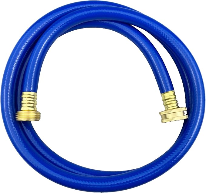 Darnassus PVC Garden Hose 1/2 Inch Green Heavy Duty Water Hose with Solid Brass Fittings,No Leaking, Flexible,for outdoors,Lawns,Patio (5 FT, Blue, Brass Fittings)