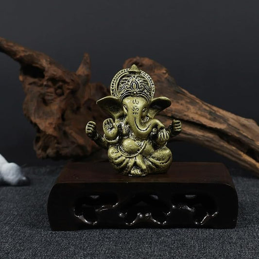 Lord Ganesha Buddha Statue - Elephant God Sculptures Ganesh Figurines | Man-Made Stone Home Garden Buddha Decoration Statues