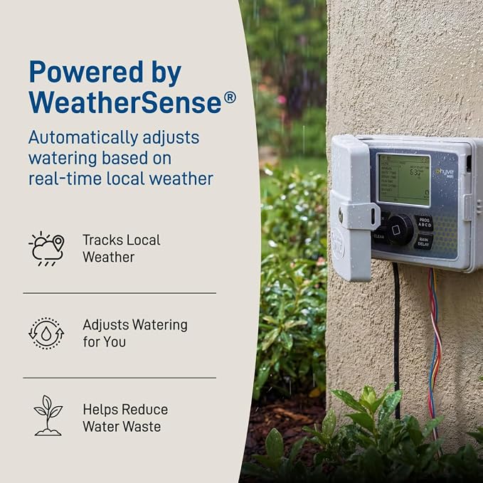 Orbit B-hyve Smart Indoor/Outdoor Sprinkler Controller - 6-Zone - App Controlled Smart Controller with Custom Irrigation Schedules - Weatherproof Multi-Zone Sprinkler System - 57946