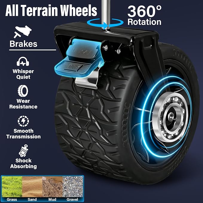 Upgraded Folding Wagon Cart with All-Terrain Wheels – Heavy Duty Collapsible Utility Wagon for Grocery, Sports, Garden, Camping, Shopping (Black 600LBS)