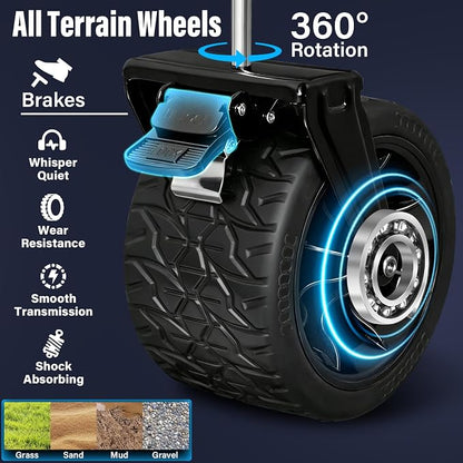 Upgraded Folding Wagon Cart with All-Terrain Wheels – Heavy Duty Collapsible Utility Wagon for Grocery, Sports, Garden, Camping, Shopping (Black 600LBS)