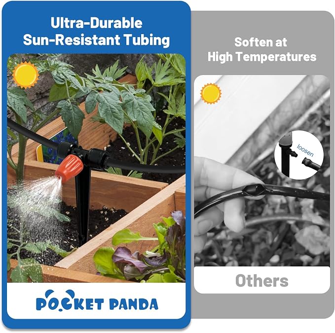 Drip Irrigation Kit for Garden, Quick-Connect Raised Bed Watering System 120FT, Plant Accessories, Drip Line Kit for Greenhouse, DIY Micro Sprinklers Set for Yard Outside,Sistema De Riego Por Goteo