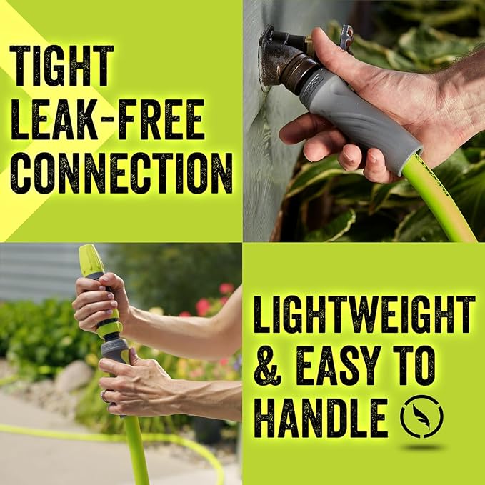 Flexzilla Garden Hose with SwivelGrip, 5/8 in. x 50 ft., Lightweight All-Weather Water Hose, Durable and Flexible, Leak-Free Connections
