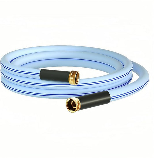 Atlantic Female to Female Heavy Duty Garden Hose 10 ft x 5/8 Inch Blue, Short Hose Reel Connection Leader Hose. | Perfect for Hose Reels & Dehumidifiers – with Solid Brass Connectors