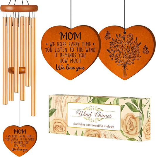 Gifts for Mom Large Wind Chimes 36", Mom Gifts Outdoor Garden Decor | Mother Gift from Daughter/Son, Perfect for Mother's Day, Birthday, Christmas, Soothing Wind Chimes for Patio & Garden Decor
