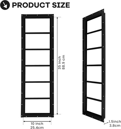 Shed Windows 2 Pack, Fixed Transom Windows 10" x 29" Black | Small Chicken Coop Windows with Tempered Glass for Shed, Barns, Playhouse, Household, Garage