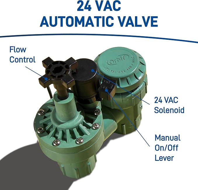 Orbit 57604 1-Inch FPT 100 Series Automatic Anti-Siphon Valve with Flow Control and 3/4-Inch Reducer