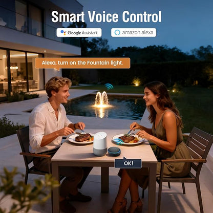 SURAIELEC 20A WiFi Smart Switch Timer, Heavy-Duty 120V 1HP Hardwired Outdoor Timer, App/Voice Remote On/Off Control, Programmable Schedules, Alexa Google Compatible, for Pool Pump Water Heater Lights