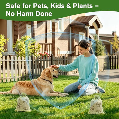 12 Pack Powerful Deer and Rabbit Repellent Pouches, Natural Rabbit Repellent Outdoor Use Safe for Kid & Pet, Effective Deer Away Deer Repellent for Plants, Garden, Yard, Lawn, Orchard & Vegetable Bed