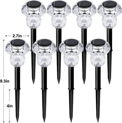 Solar Pathway Lights Outdoor 16 Pack Mushroom Garden Lights Waterproof Solar Powered Yard Lighting for Landscape, Driveway, Path, Walkway, Patio, Outside Garden Decorations, Color Changing