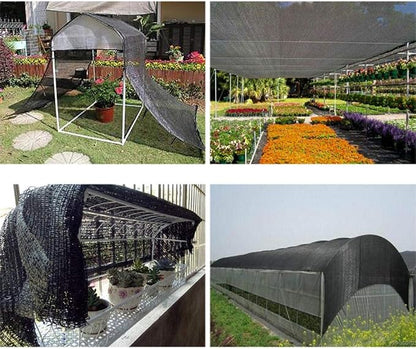 winemana 40% Black Shade Cloth, 10 x 12 FT Durable Mesh Tarp with Grommets, Resistant Garden Sun Shade Netting, Shading Antifreezing for Pergola, Greenhouse, Plants Growing, Chicken Coop