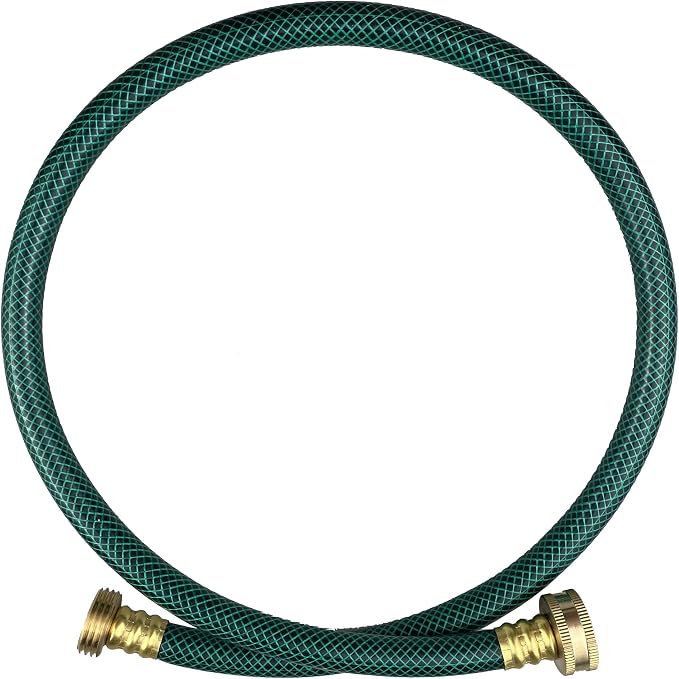 Darnassus PVC Garden Hose 1/2 Inch Green Heavy Duty Water Hose with Solid Brass Fittings,No Leaking, Flexible,for outdoors,Lawns,Patio (3 FT, Green, Brass Fittings)