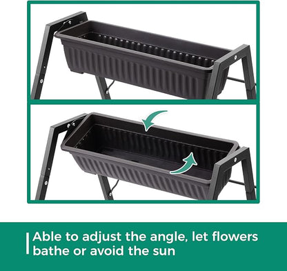 Raised Garden Planter Bed, Tiered Planter Stand with 5 Boxes, 25" Long*30" Wide*31" Tall, Vertical Raised Garden Bed for Herbs, Flowers, or Vegetables in Patio Balcony Indoor Outdoor