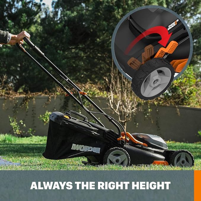 Worx WG743 40V Power Share 4.0Ah 17" Cordless Lawn Mower (Batteries & Charger Included) & 20V Turbine Cordless Two-Speed Leaf Blower Power Share - WG547 (Battery & Charger Included)