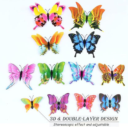 OPSEAM Butterfly Wall Decor 24/48 PCS, 3D Butterflies Stickers for Party Decorations with Magnets (Swallow, 24)