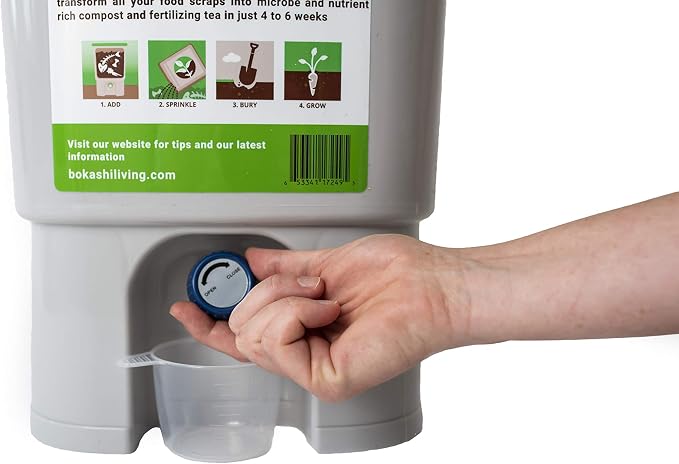 Premium Bokashi Composting Starter Kit (Includes 2 Bokashi Bins, 4.4 lbs of Bokashi Bran and Full Instructions