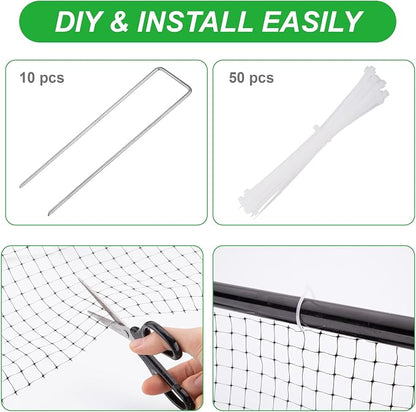 SPORTYOUTH Bird Netting Garden Deer Fence Netting Heavy Duty 5x100 ft | Premium PP Material, Anti Birds Chicken Squirrels, Animals Barrier Net for Fruits Trees Vegetables Plants Flowers Protection