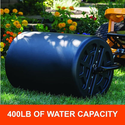 Agri-Fab 18 in x 24 in Push/Tow Behind Poly Lawn Roller, 250 lb Water Capacity with Steel Frame, Made in USA