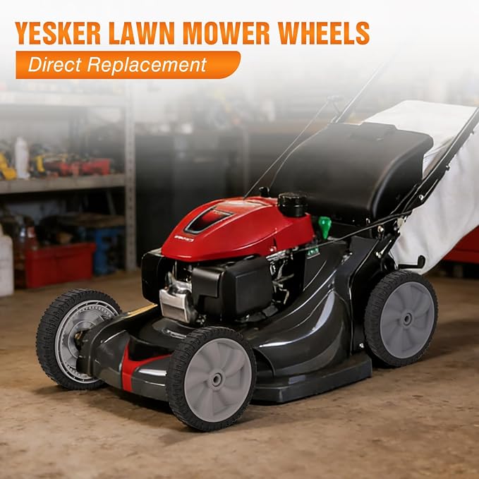 Yesker Lawn Mower Drive Wheels Replacement 8 Inch 734-04581 634-0190A Assembly, Lawnmower Front Wheels Compatible with Craftsman, Yard Machines, Husky, MTD RM210 RM220, Troy-Bilt and More, 2-Pack